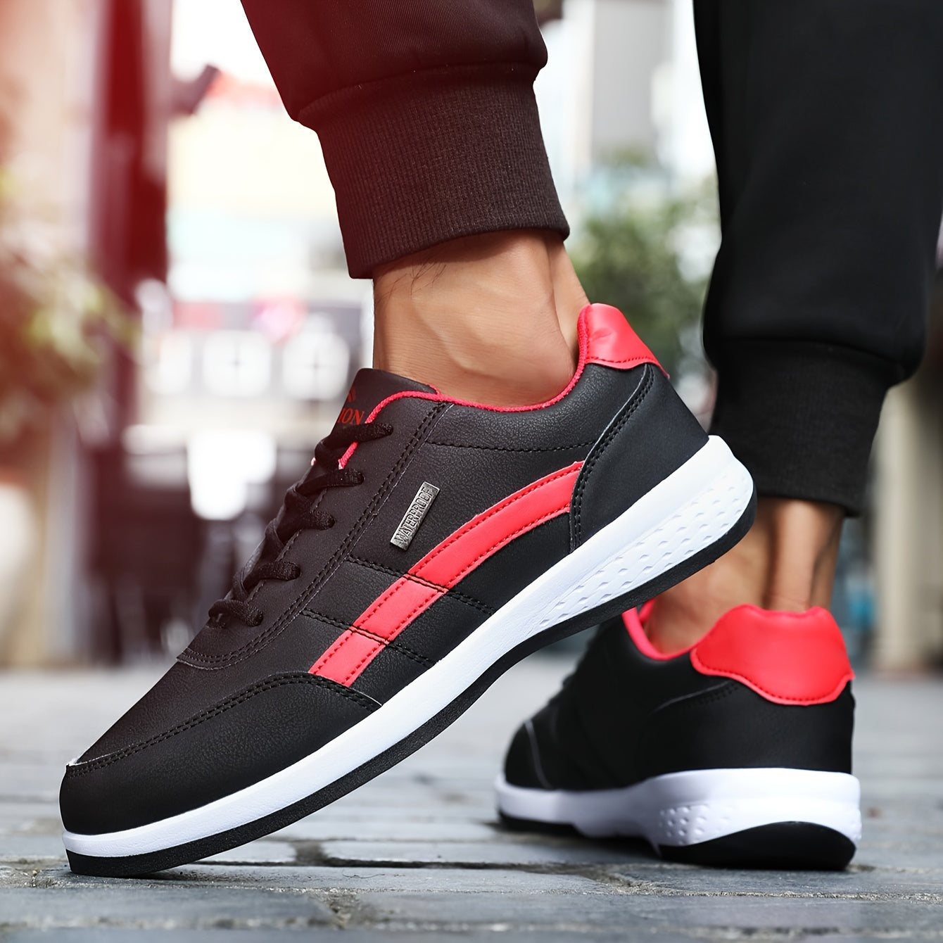 Men's Lace-up Sneakers - Athletic Shoes - Wear-resistant And Breathable