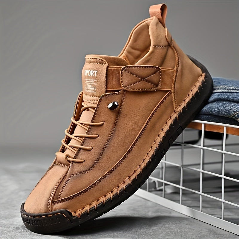 Men's Lace-up Sneakers - Casual Ankle High Walking Shoes - Comfortable And Breathable