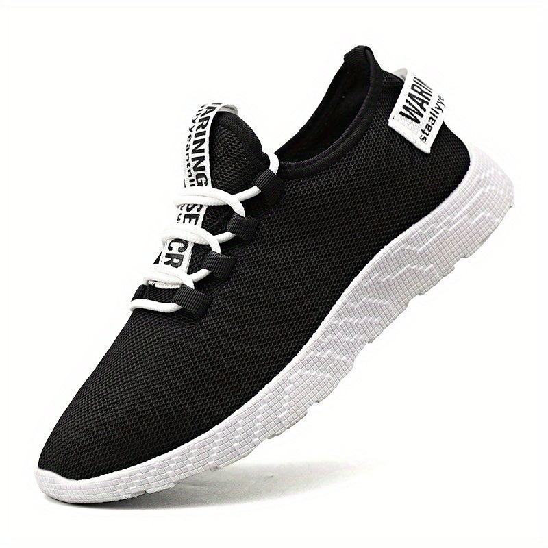 Men's Knitted Breathable Lightweight Comfy Casual Shoes For Traveling Jogging, Spring And Summer